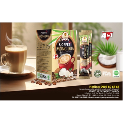 Caffe Hoà tan Mộng dừa